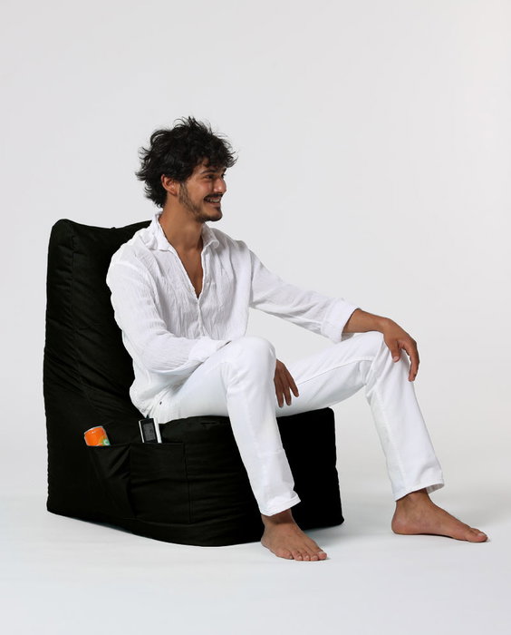 Atelier Del Sofa Puf de Jardín Diamond - Negro